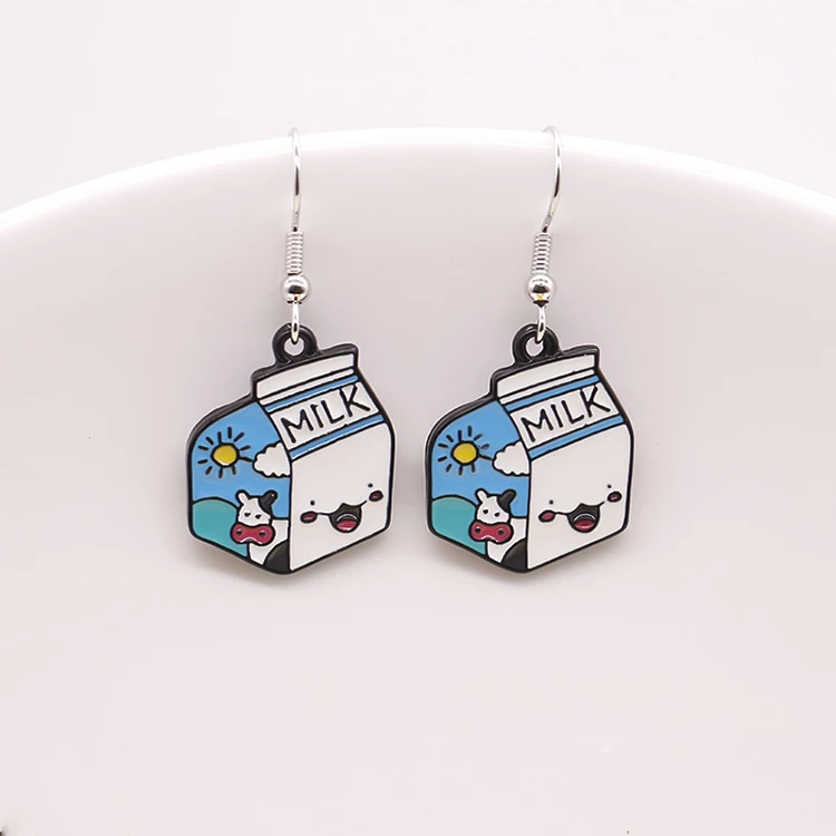 Wholesale low price cute anime girl earring pendants charm custom soft enamel earrings in stock