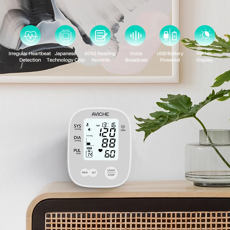 Amazon new best selling WHO 510k bp check machine taking digital blood pressure monitor large cuff upper arm usb china 2023