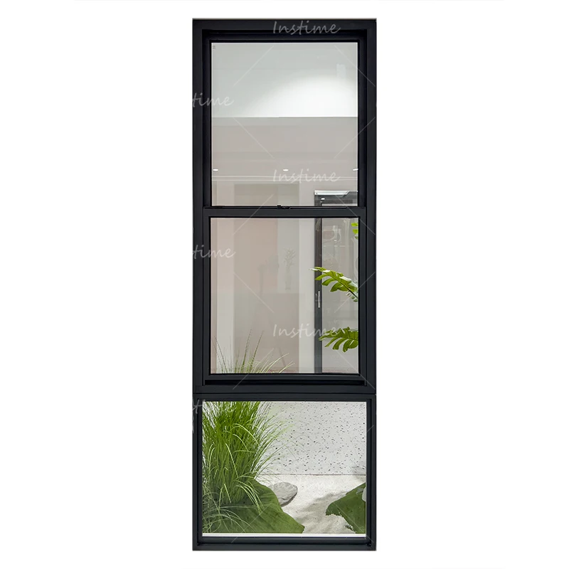 Instime New Design American Style Vertical Sliding Aluminum Windows Best Quality Awning Aluminum Windows For Villa