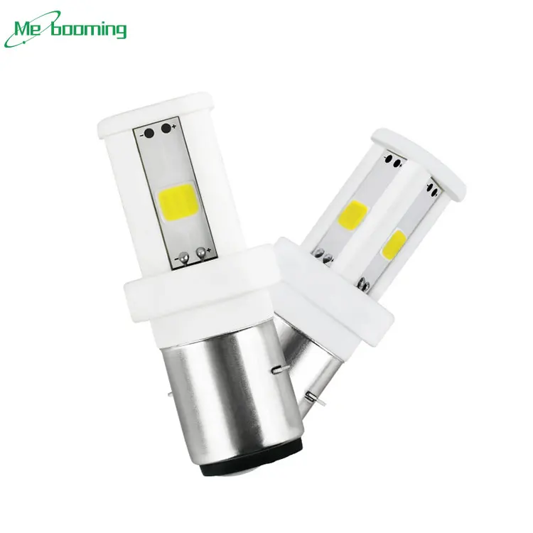 Motorcycle 3 Sides Ceramic BA20D LED H6 P15D HS1 H4 Led  Headlight Bulbs COB Chips Motorbike Hi/Lo Far light Motor  Headlamp