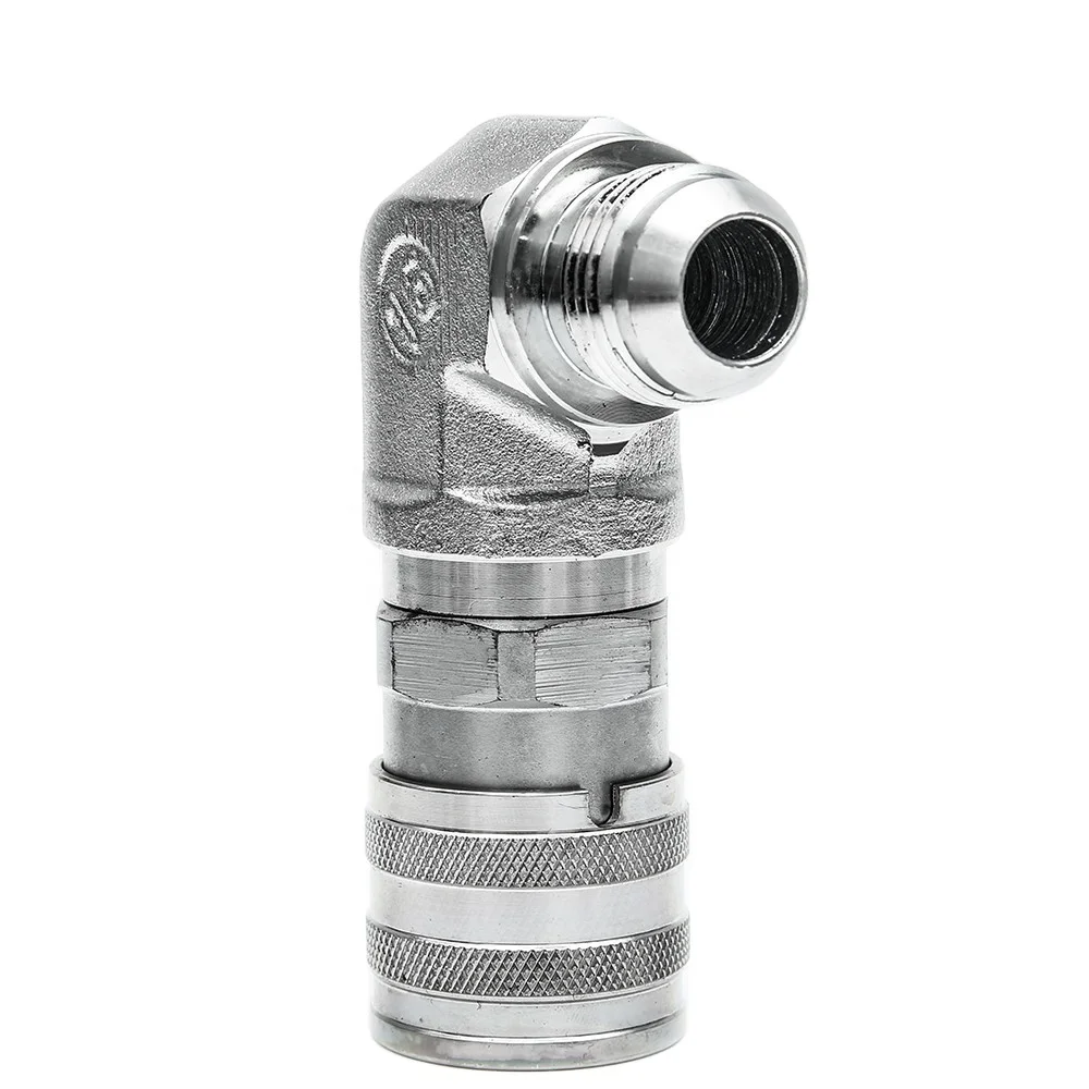 Wide range 90 degree 7246781 and 7246795 hydraulic quick coupling for electrical equipment