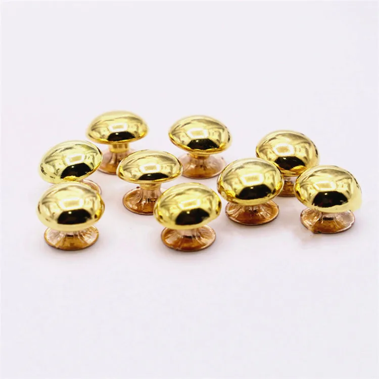 Double cap metal leather garment rivet