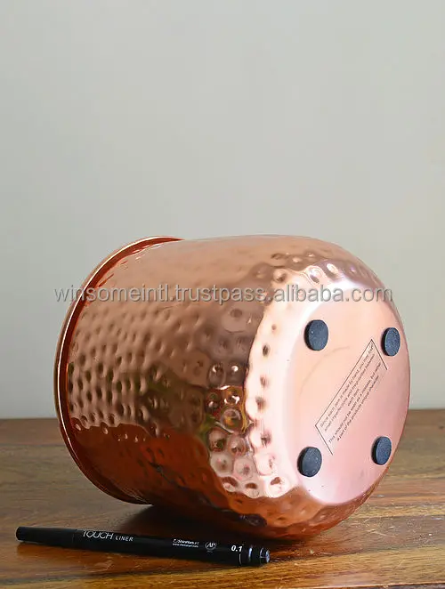 Decorative Metal Planter For Garden Decoration Copper color Hammered Planter Set of 2 For Home Decoration