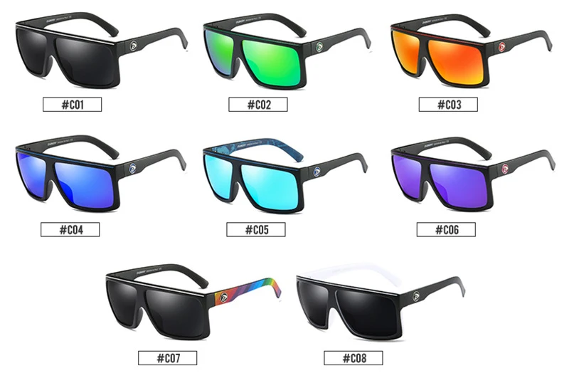 DUBERY Brand Design Polarized Sunglasses Men Driving Shades Male Retro Square Sun Glasses For Men