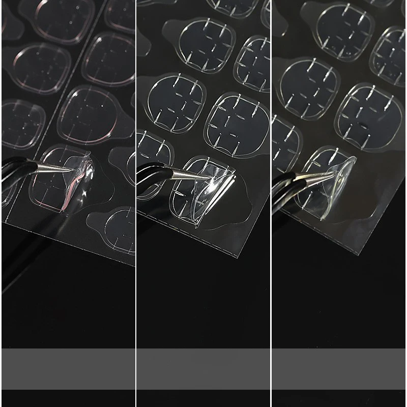 Transparent Jelly Double Sided Label Sticker Waterproof DIY Glue Tape 0.3mm Waterproof Double Sided Adhesive Fake Nail Sticker