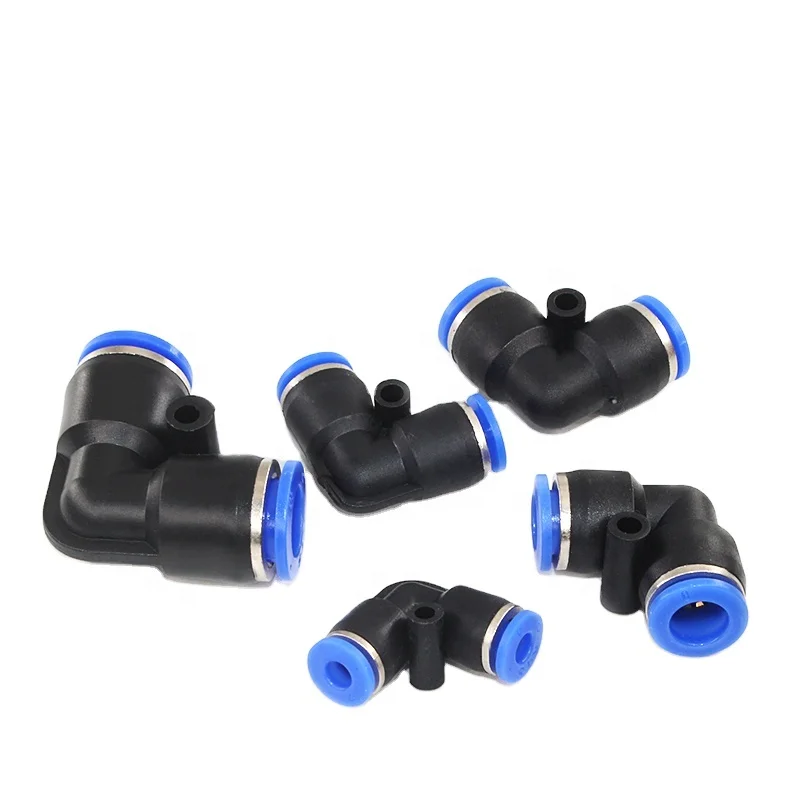 pneumatic connectors pneumatic parts fittings PV joint Pneumatic one touch hose connector 90 degree elbow connector
