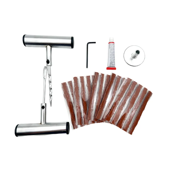 31Pcs Compact Tire Repair Kit Flat Tire Puncture Repair Tools for Cars, Motorcycle
