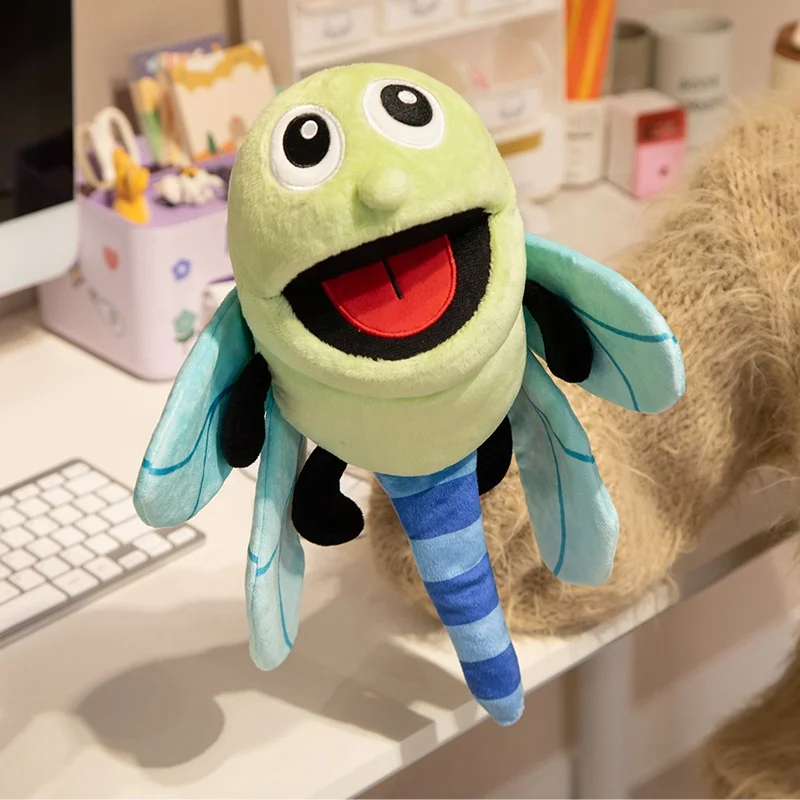Wholesale Custom 40cm Cartoon Insects Series Plush Hand Puppets Stuffed Animal Soft Cute Bee Ant Ladybird Plush Educational Toy