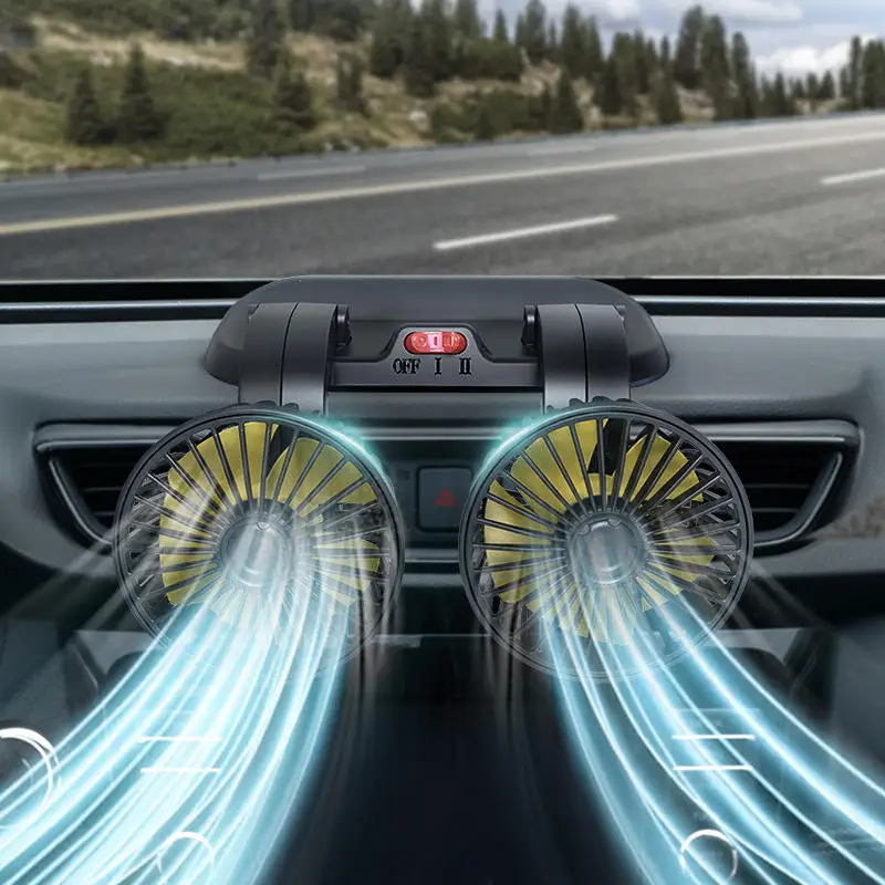 12 вольт портативное сиденье автомобиля вентилятор подголовник 360 градусов вращающийся на заднем сидении автомобиля вентилятор 12 V автомобиль охлаждающего воздуха вентилятор для внедорожников, RV, транспортные средства,
