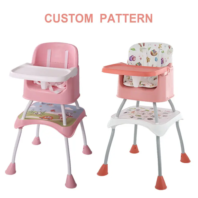 Adjustable Baby Feeding Chair Eat Booster Seat Chair Set Convertible Feeding Dining 6 In 1 Baby High Chair With Table