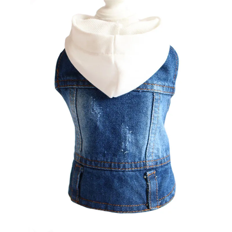 Fashionable Jeans Small Dogs Teddy Pet Puppy Clothes Dog Denim Vest Pet Jeans