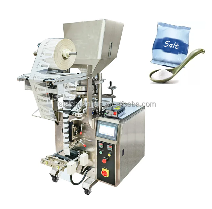 High quality fully automatic granular filling packaging machine salt packing machine (1600619156195)
