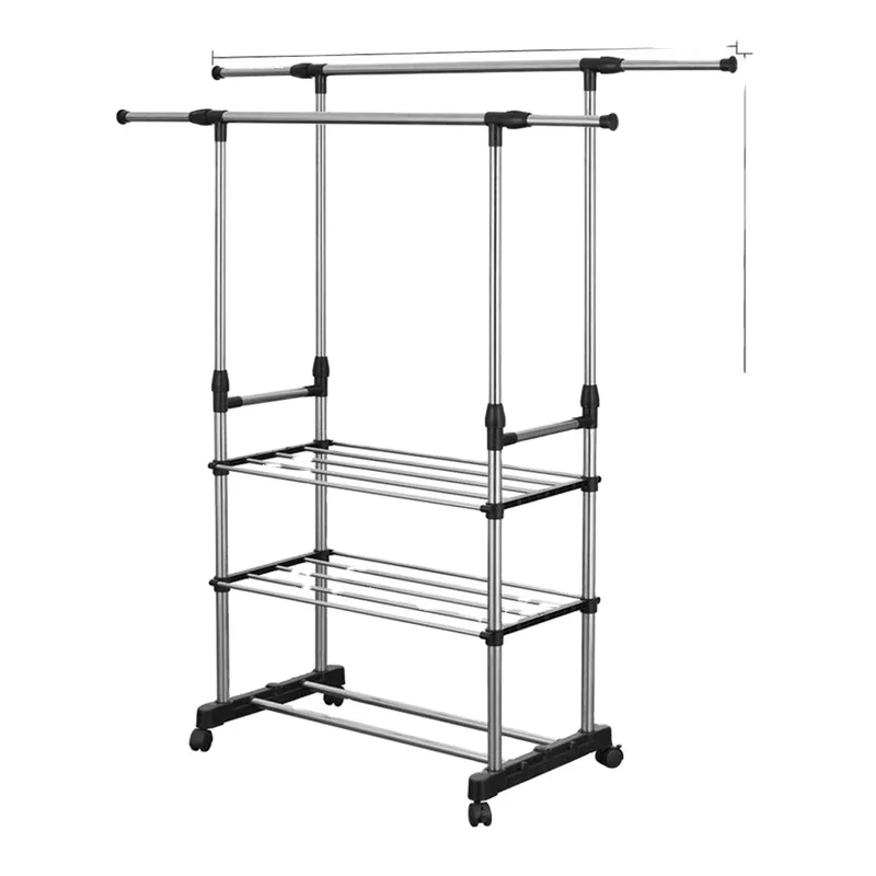 Service standards clothes dryer rack portable wardrobe on wheels