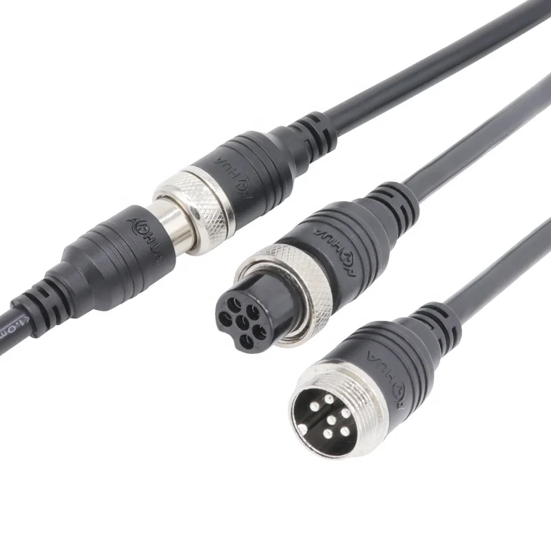 M16 Waterproof Circular Aviation 6 Pin PVC Male Female Cable Wire Connector