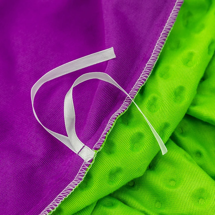 Organic curved 7lb minky cotton duvet cover children anxiety weighted blanket for kids