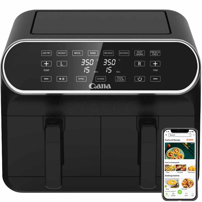 QANA Factory Wholesale OEM Oil Free Baking Kitchen Air Fryer for Household Electric deep fryers horno para pan air-pot tefal