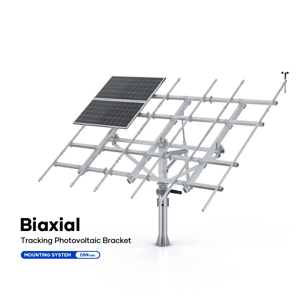 DAH Solar solar tracking system dual axis sun tracker solar tracking systems solar ground mounting system