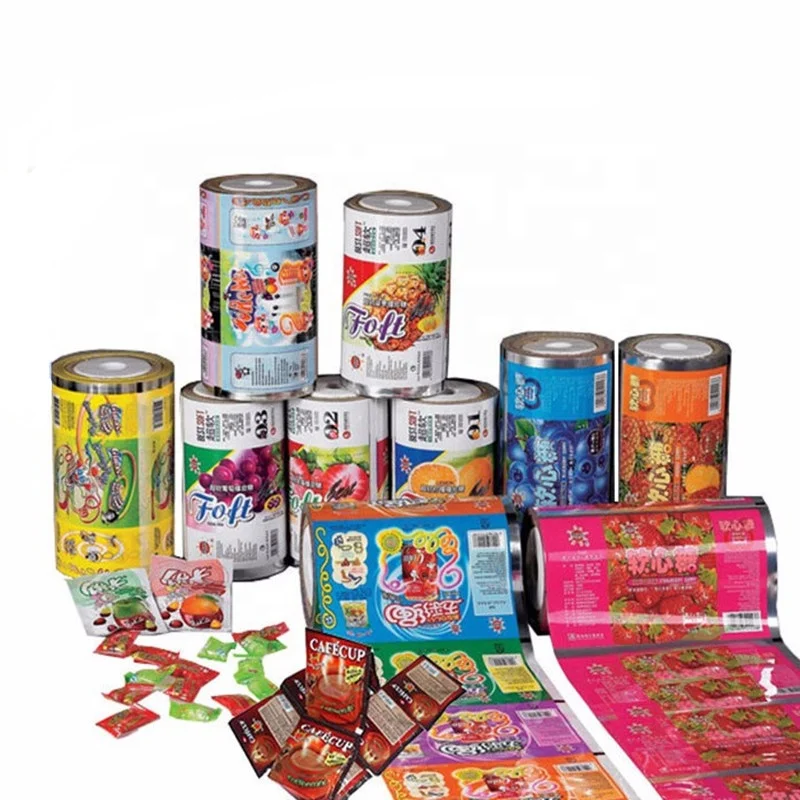 Aluminized Composite BOPP Thermal Coffee Tea Food Packaging Laminating Plastic Roll Film For Chocolate Chips Milk Cake Candy