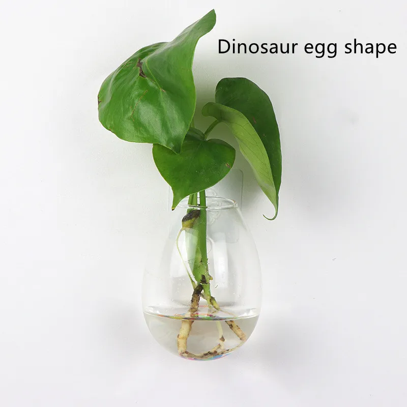 Creative Transparent Hanging Glass Vase Wall Hang Glass Vase Simple Hydroponics Bottle Vases for Home Decor Glass