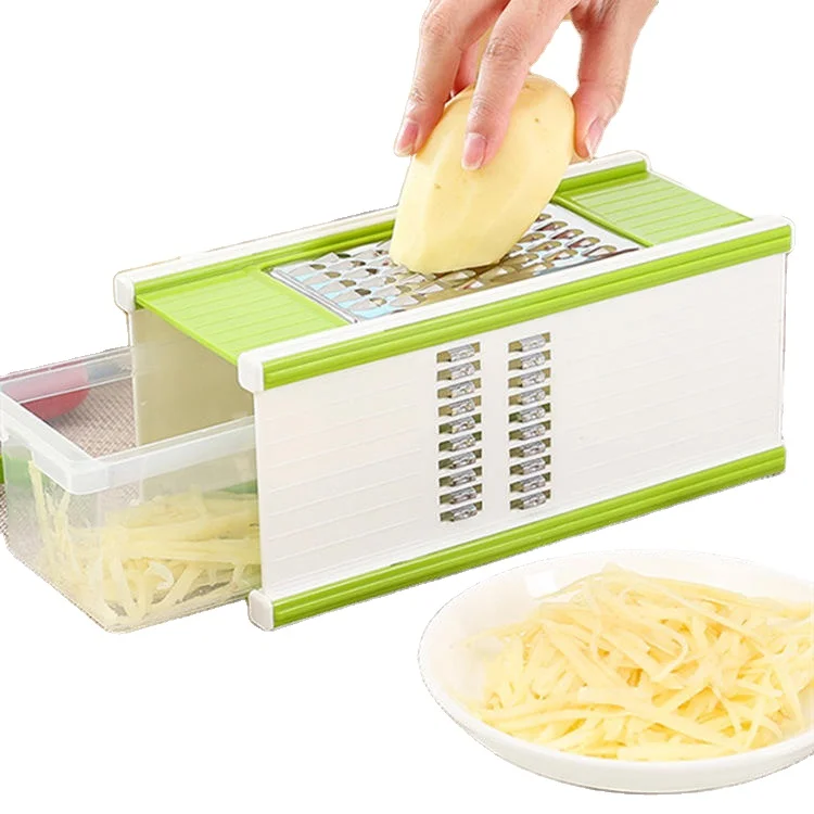 2023 Hot Sale 5 In 1 Kitchen Gadgets Plastic Multifunctional Onion Potato Fruit Vegetable Slicer Cutter Chopper Grater