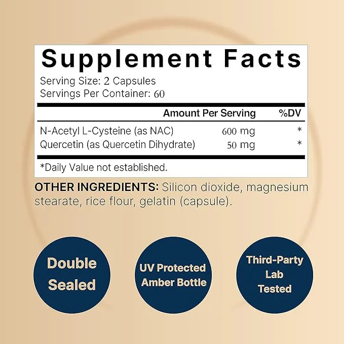 Private Label Pure N-Acetyl-L-Cysteine (NAC) Powder 616-91-1 Food Grade Health Additive N-Acetyl-L-Cysteine Capsules