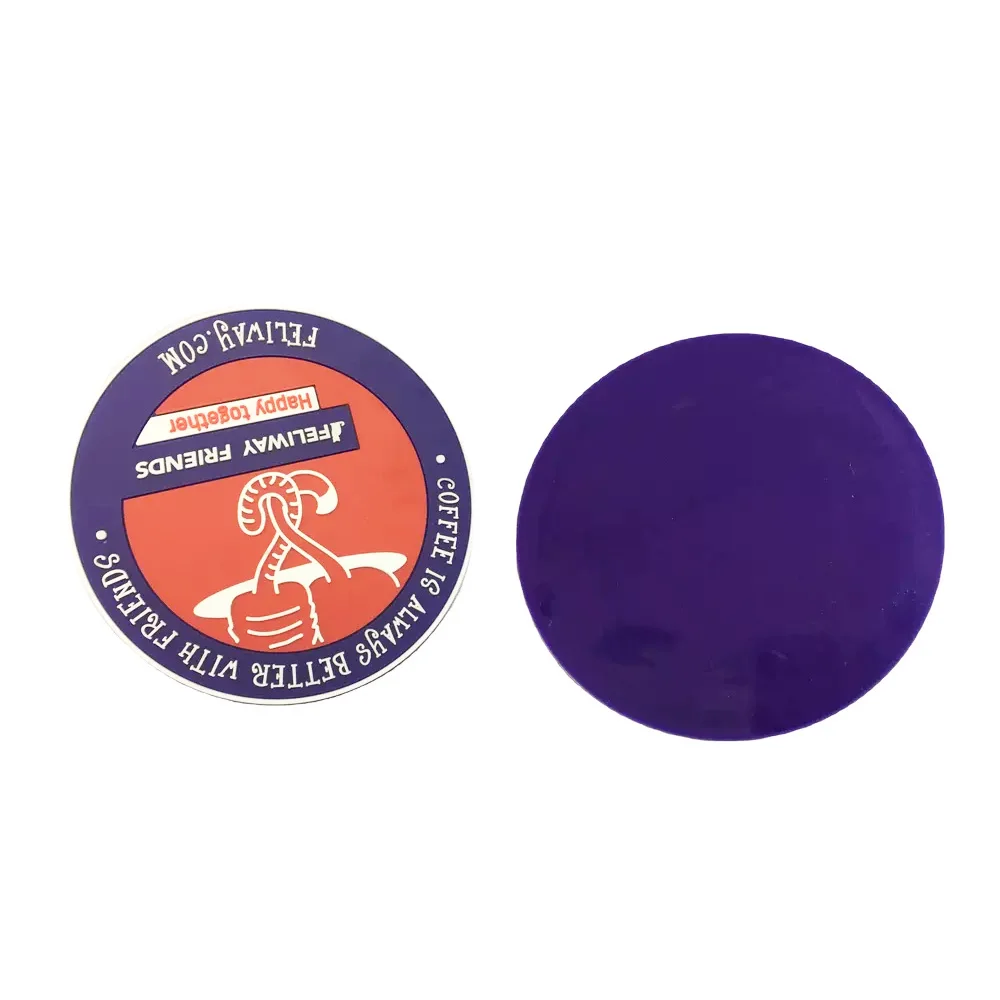 Custom Coaster Logo Promotional Round Silicone Coaster For Drink Cup Mat Soft Resin PVC Rubber toyota kawaii Coaster Bar Beer