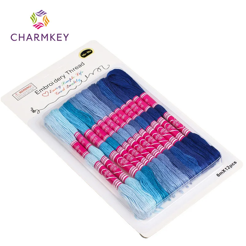 Multiple Colors Rainbow Color Embroidery Floss Cross Stitch Threads Crafts  woven Cotton Thread