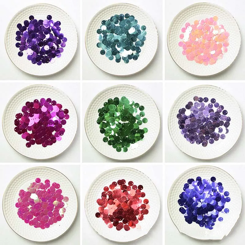 6mm to 30mm diy garment accessories party material round christmas sequins confetti glitter colorful pvc sequins with a hole