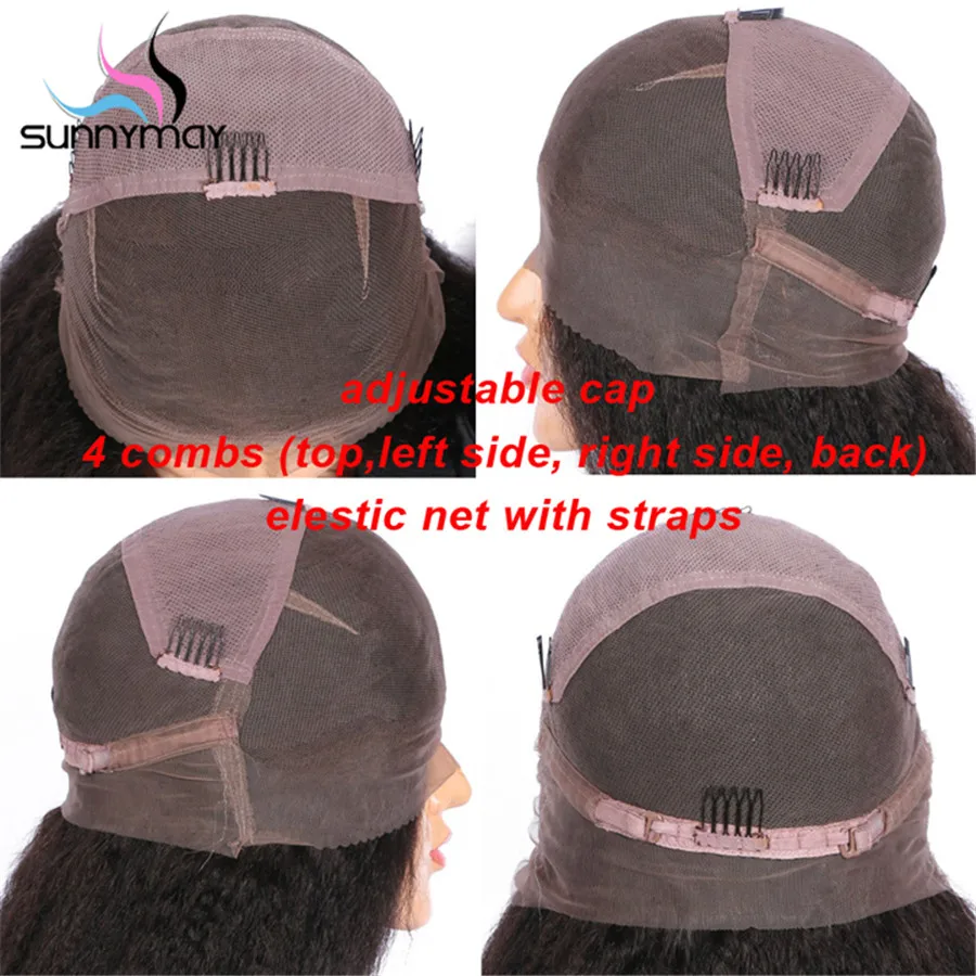 Sunnymay Pre Plucked Full Lace Human Hair Wigs 130% Glueless Curly Wigs Brazilian Remy Hair Full Lace Wigs Bleached Knots