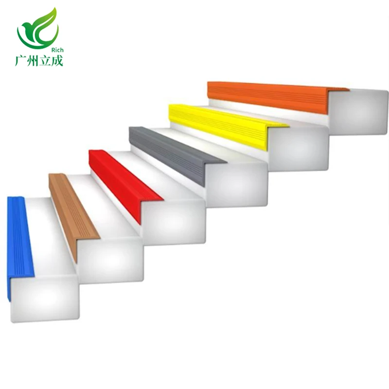 Rich7306 PVC Stairs Anti-Slip Strip Self-Adhesive PVC Prolfile For Stairs PVC Edge Banding  For  Furniture Wall Corner protector