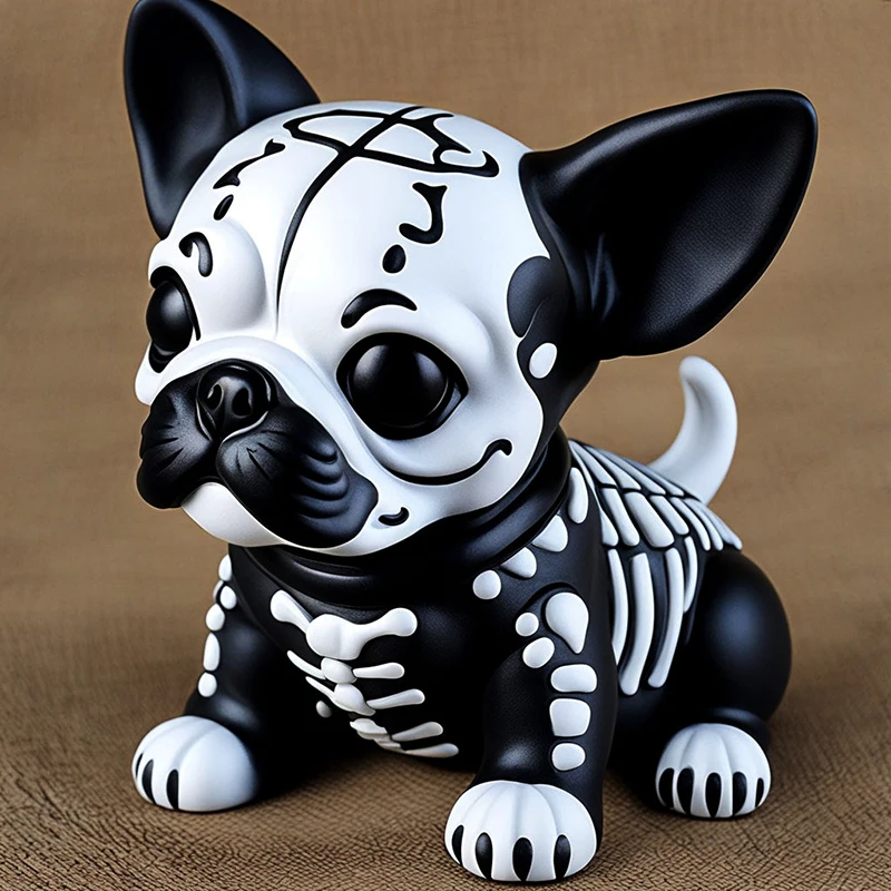Home garden mexican day of the dead souvenir dog statue sculpture custom craft cute mini animal resin puppy figurine decoration