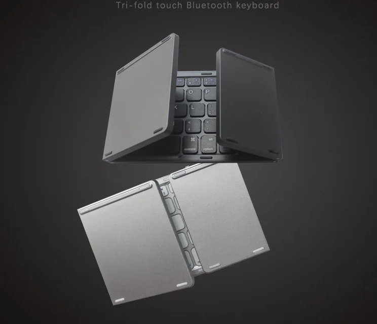 Trackpad Keyboard Supports Three System Foldable Thin Mini  BT Keyboard