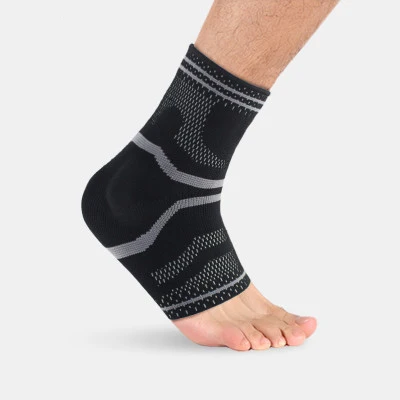 Factory Supplier Open Toe Thick Silicone Gel Support Plantar Fasciitis Knit Ankle Sleeve