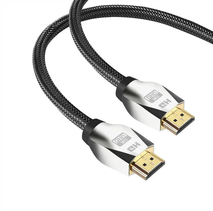  Сертифицированный Ультра высокоскоростной кабель HDMI YUV444 3D 8K60Hz 4K120Hz 48 Гбит/с 4320P золотистого с