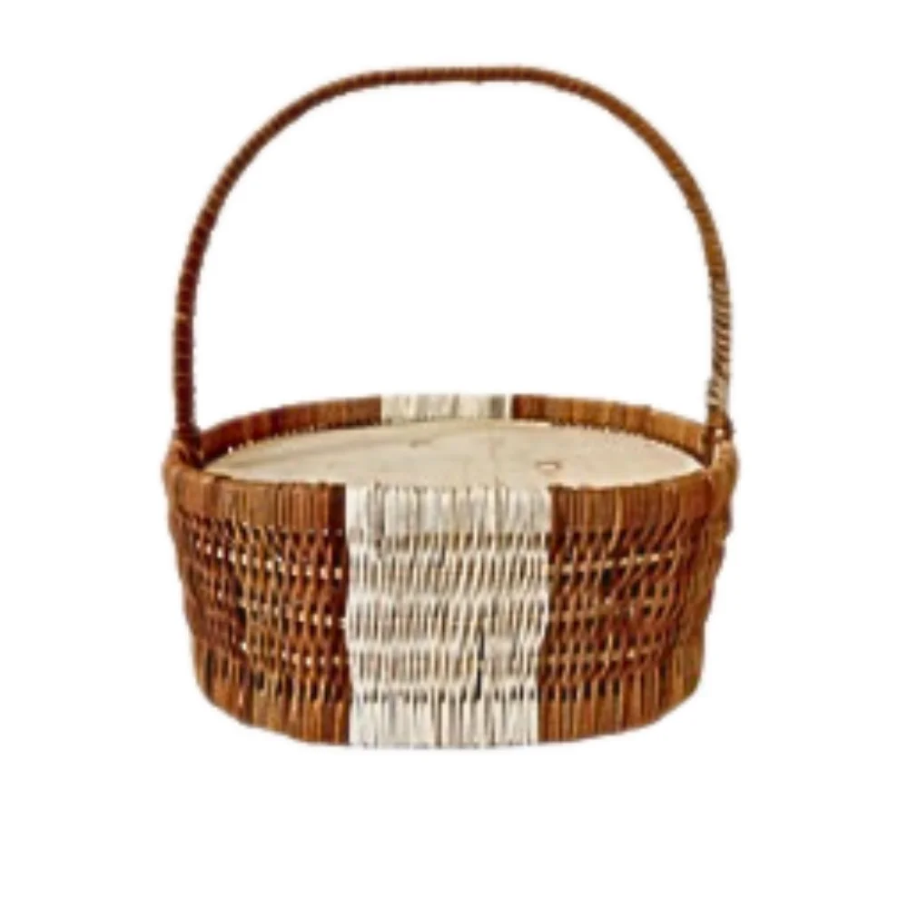 For Wedding Wicker Gift Basket Christmas Decorative New Vintage Picnic Storage Laundry Basket Home Decoration Trendy Rattan