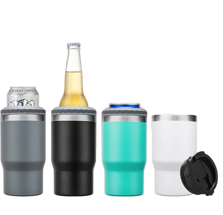 New Arrival Blank Koo Can ZY Custom Stubbie Holders 4 in one Sublimation Slim Beer Skinny Can Cooler