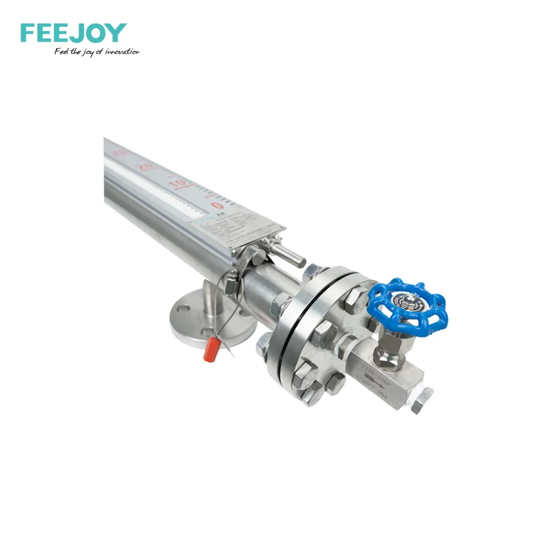 Magnetic flap water level meter sight glass diesel fuel tank level gauge