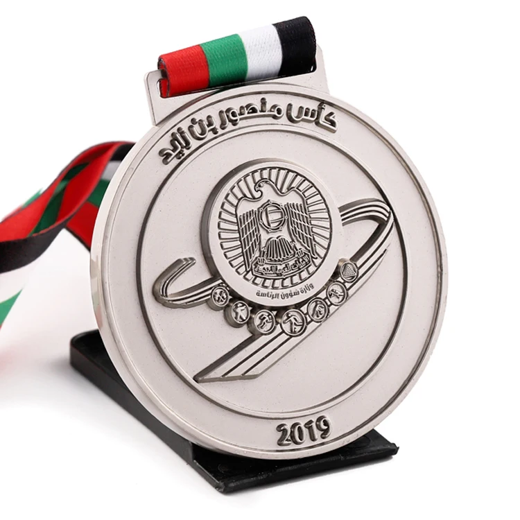 HSQ manufacturer china free design cheap Custom marathon souvenir race medal wholesale UAE run sport medal with ribbon (1600226392813)