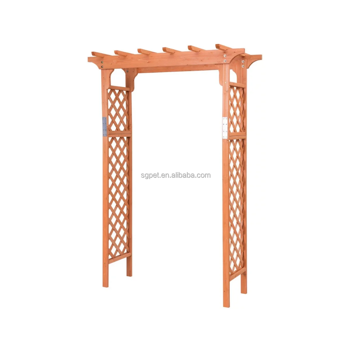 Outdoor Wooden Cedar Arbor Arch Pergola Trellis Wood Garden Yard Lattice Wedding Arch Climbing Plant Support Outdoor Garden