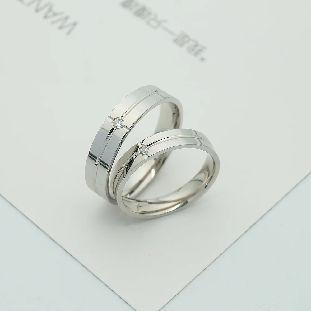 Trendy 925 Silver Cross Men Ring Polish Finishing Couple Wedding Ring Set Engagement Rings For Men and Women