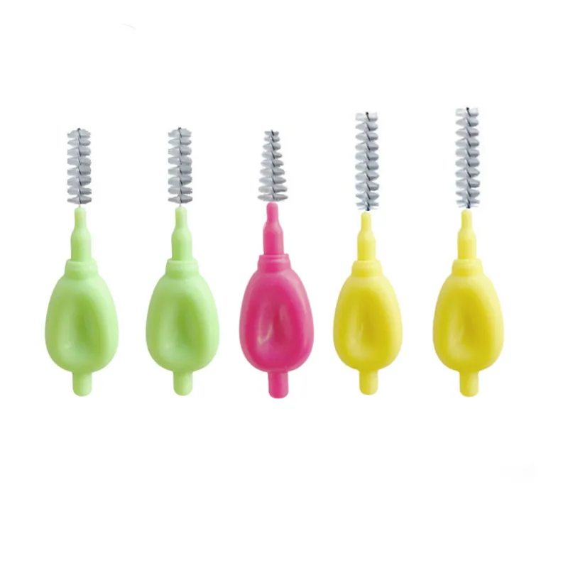0.4-2.0 Oral Customized OEM Wholesale Private Label Ortho Teeth Flosser  Orthodontic Toothbrushes L Shape Interdental Brushes