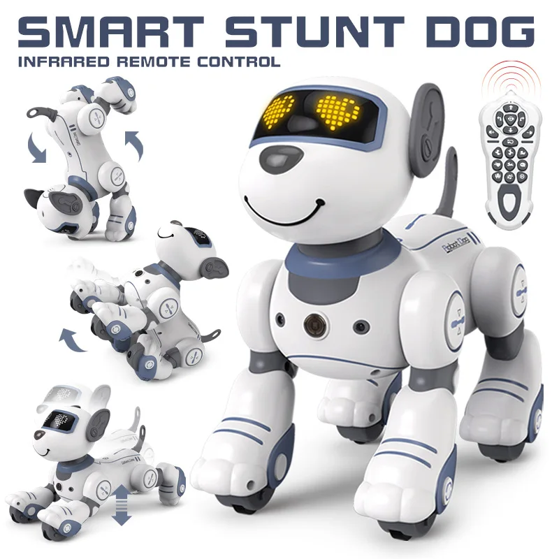 Infrared Smart Remote Control Robot Dog Electric Walking Stunt Dance Performance Smart Dog Robot Toy For Kids Rc Electronic Pets