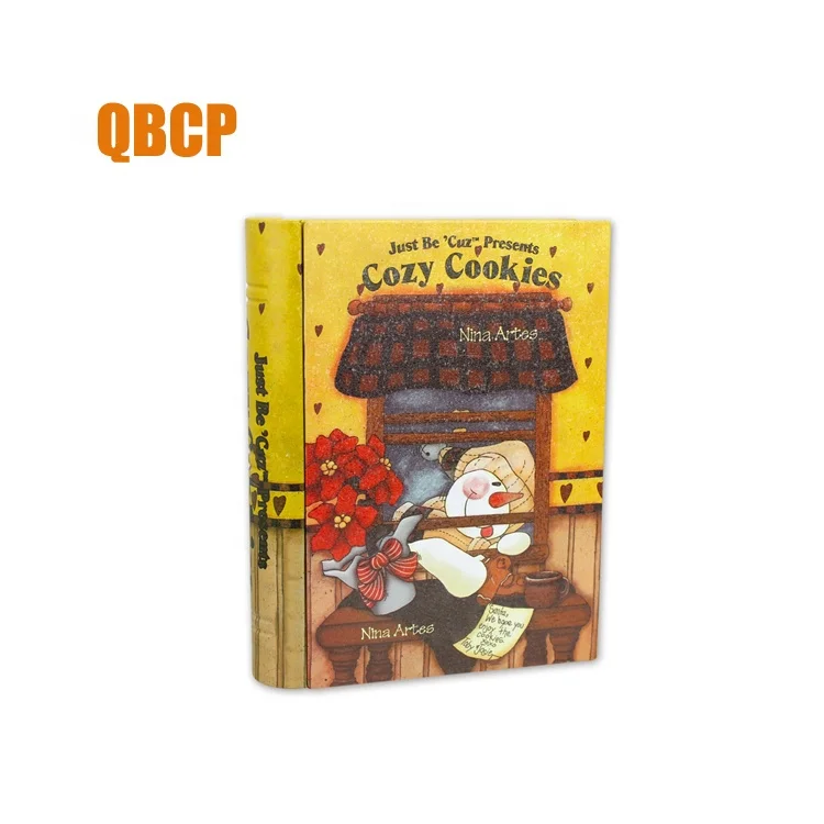 
Customized book shaped gift metal tin box 