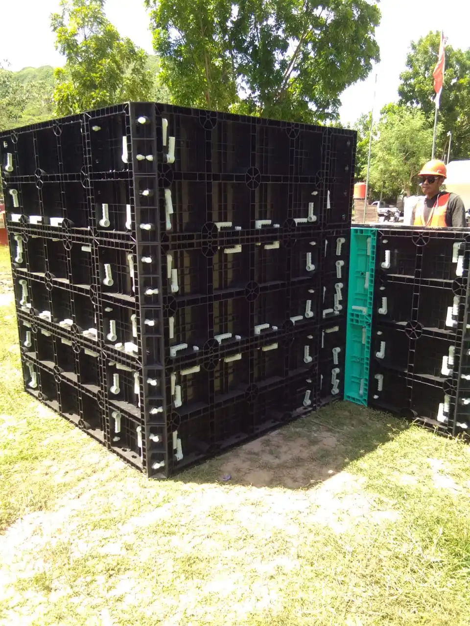 TECON Plastic Formwork for Wall Slab Column Reusable Mould Adjustable Panels Building Materials