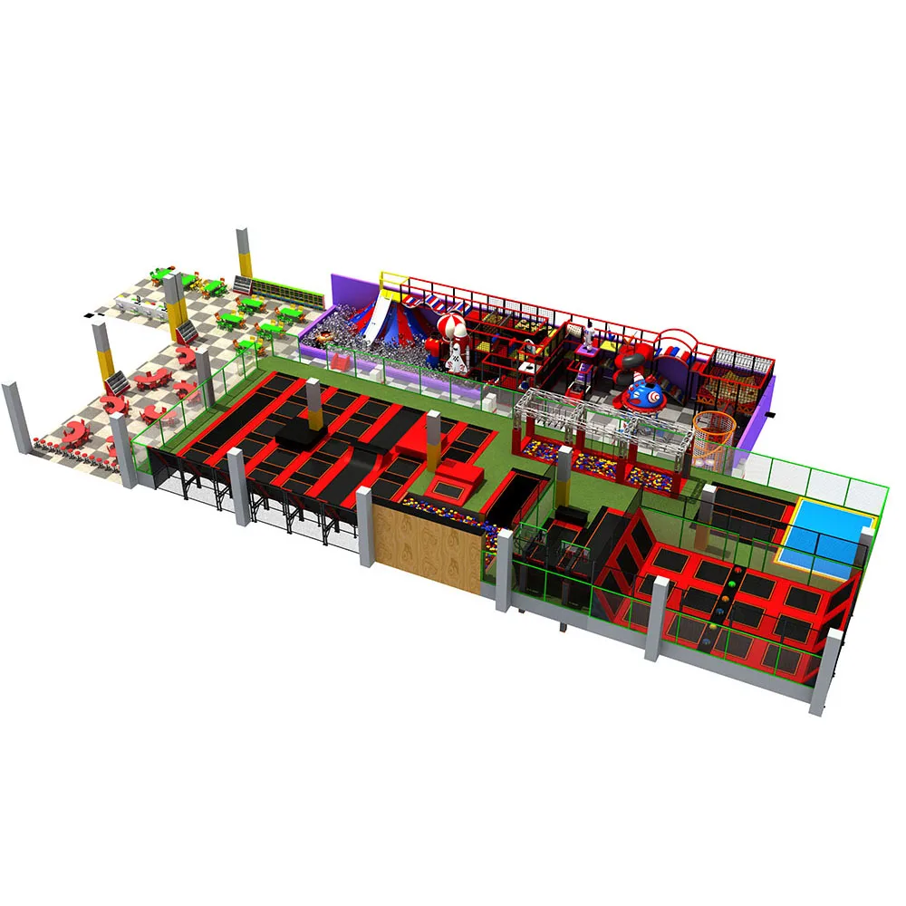 Custom Amusement Park Large Rectangle Indoor Playground Turkey Trampoline Mat Bungee Jumping Bed For Children Kids