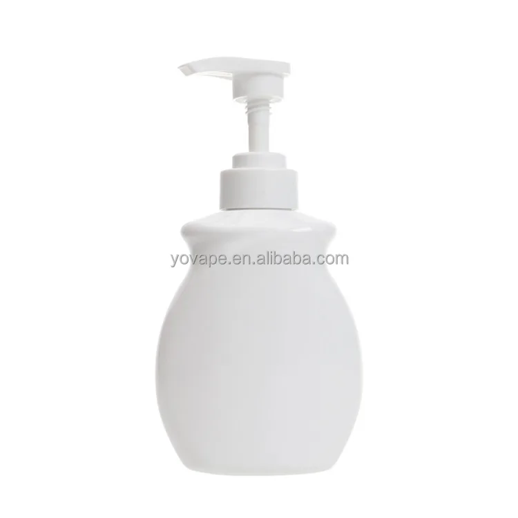 European unique design dispensing body wash 300ml 10 oz 10oz shampoo shower Gel hair white lotion pump spray plastic bottle