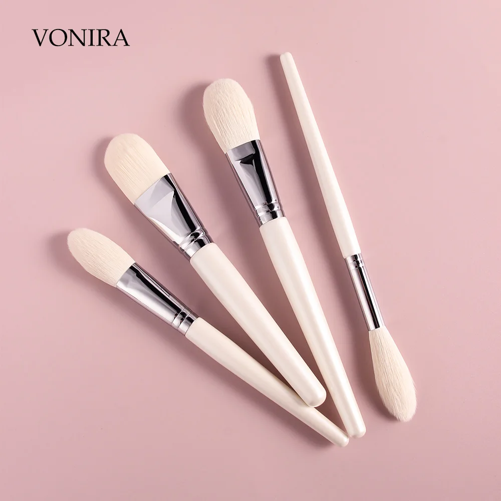 Vonira 9 Pcs Eyeshadow Foundation Powder Eye Blending Eyelash Brow Make Up Brush Cosmetic Beauty Tool Kit Hot Makeup Brushes Set