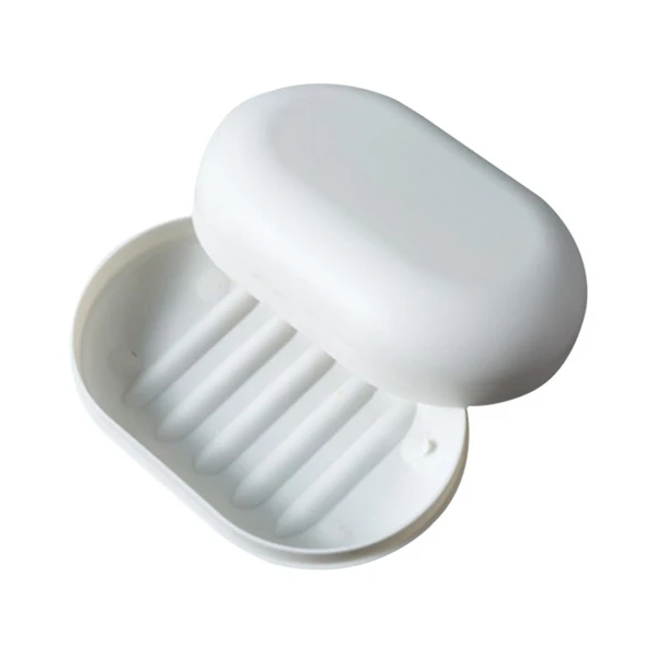 Plastic Bathroom Shower Double Layered Soap Box Tray Dish Storage Holder Plate Home Travel