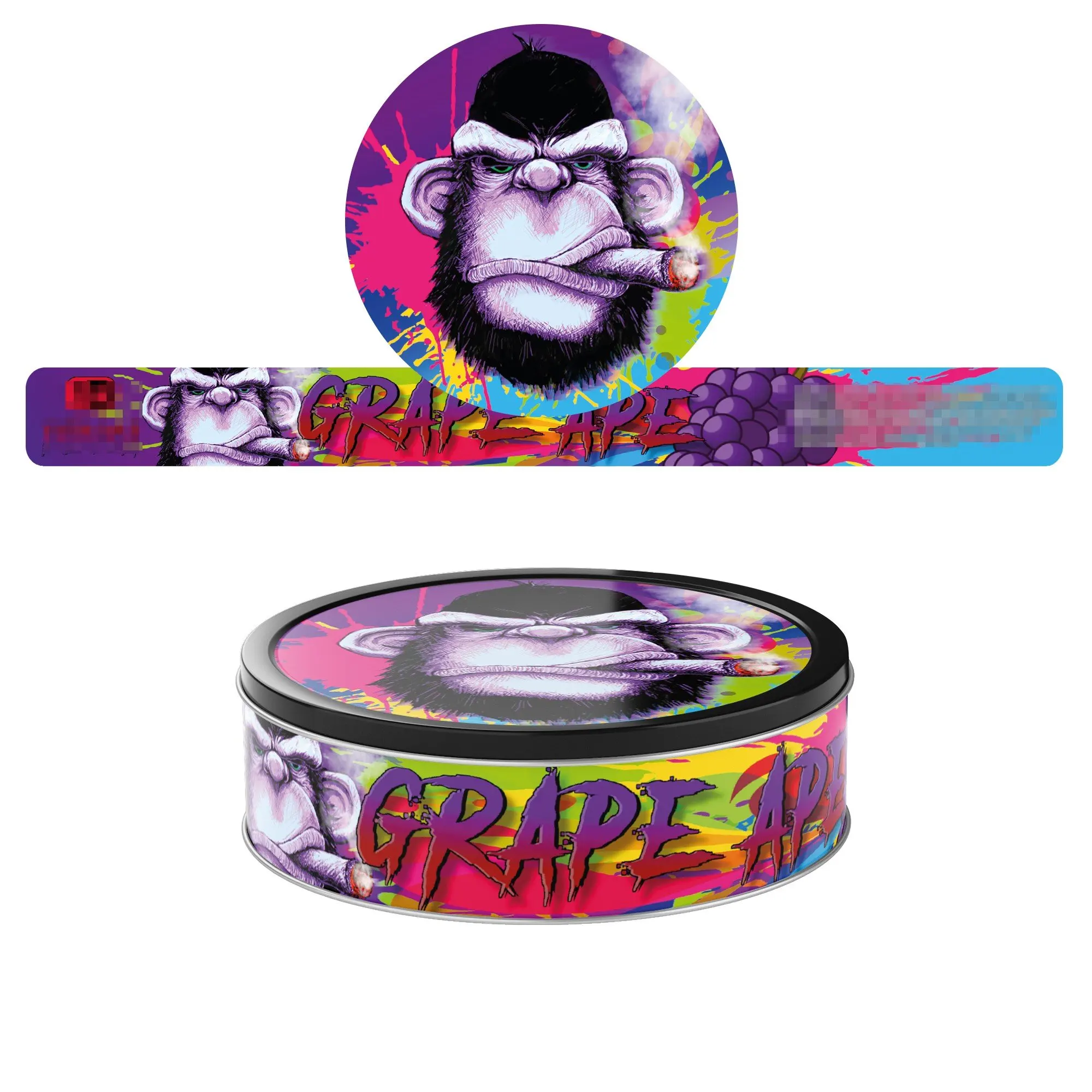 Нестандартная конструкция экзотические 100 мл прозрачные pressitin Кали тунец жестяная коробка 3,5 г (конопли delta 8 thc цветок банок-съедобные конфеты упаковывая