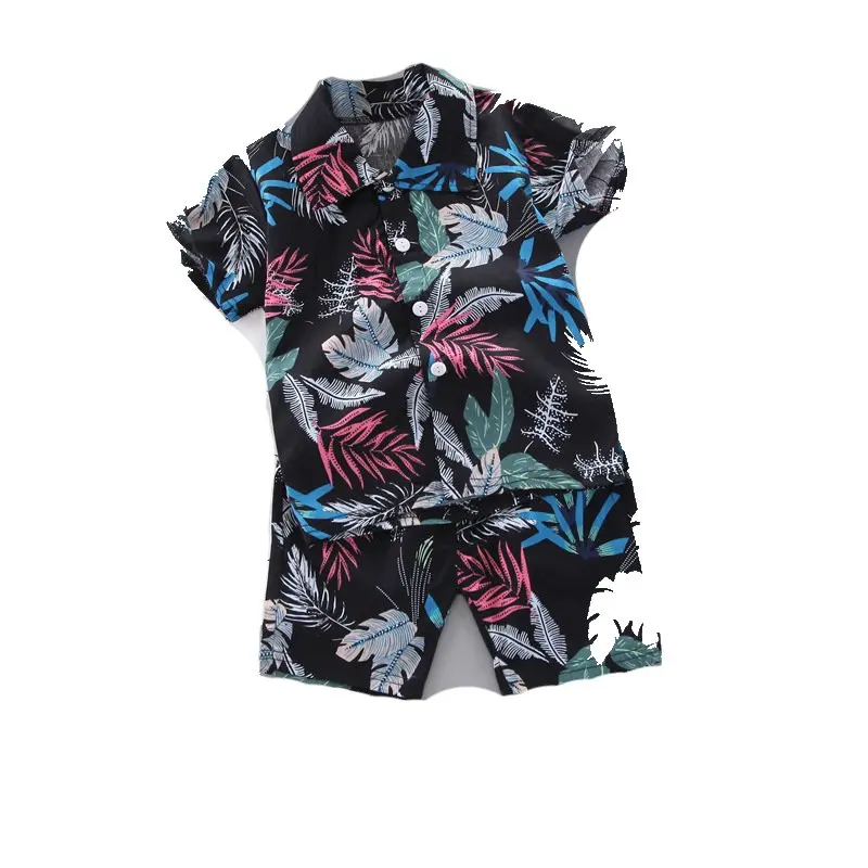 2023 Toddler Boy Clothing Sets Summer Print Shirt + Shorts Suit For 1-4 Years Baby Boys Girls Clothes Set Kids Clothes Sets